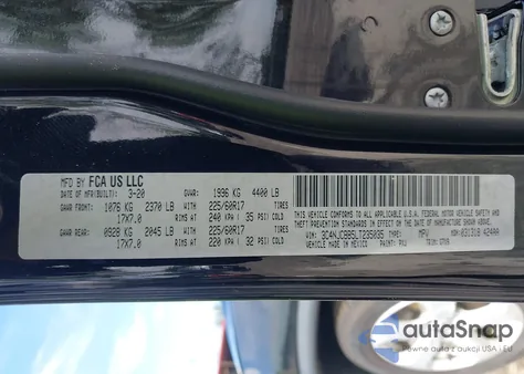 2020 Jeep Compass Latitude Fwd из США, поврежденный, VIN 3C4NJCBB5LT235035